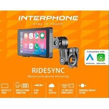 INTERPHONE SYNC 55 CAR PLAY MOTORCYCLE ANDROID SAT NAV MOBILE PHONE MIRROR
