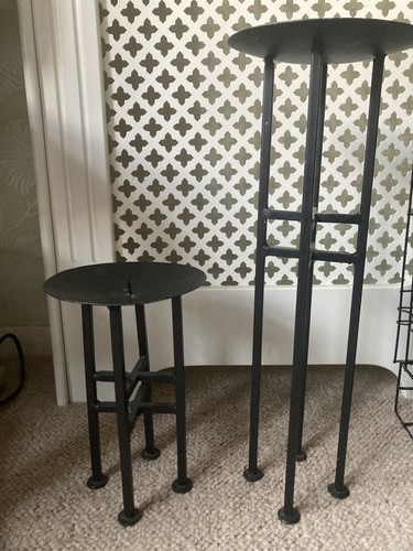 Modern black metal candle - modern,