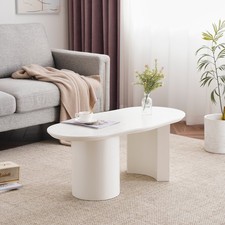 Cloud Coffee Table Modern White Coffee Table for Living Room Irregular Tea Table