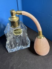 Vintage Bohemia Heavy Glass  Refillable Perfume Bottle Atomiser