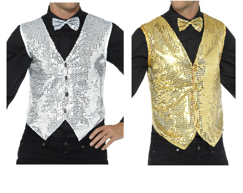 New sequin waistcoat gold - new, in