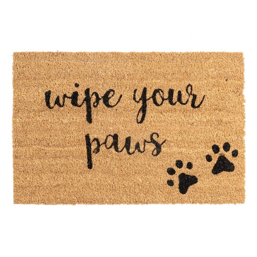 Coir door mat - door, natural