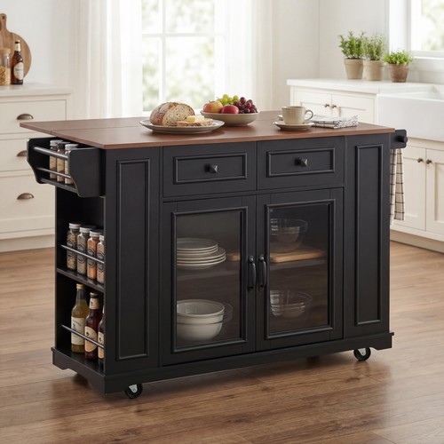 Mobile kitchen island with - kitchen,