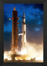 Saturn V liftoff Framed Wall