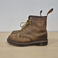 Dr Martens Womens 1460 Classic Crazy Horse Brown Leather Ankle Boots Uk 7 Eu 41