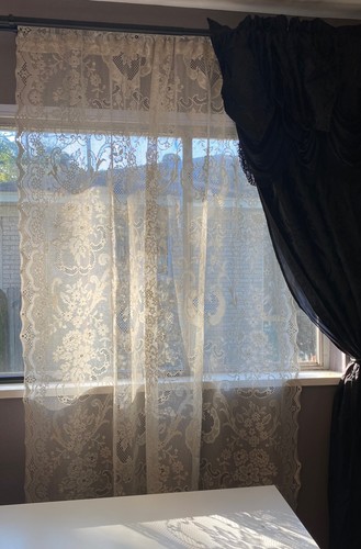 Vintage lace curtain - vintage,