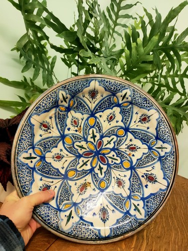 Large moroccan bowl dish - moroccan,