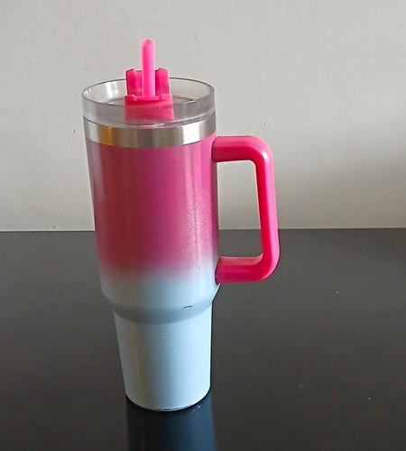 Pink blue gradient plastic - blue,