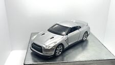 Maisto Nissan GT-R 2009 silver pull back and go toy car model Diecast scale 1/40