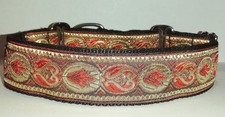 Martingale dog collar red gold - martingale,