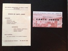1980 FLAMENCO Program/TICKET