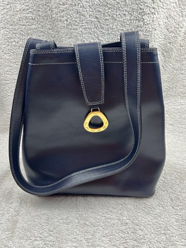 Vintage lancel navy bucket bag - vintage,