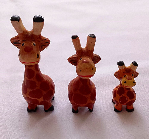 Set wooden giraffe - of, 3