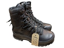 SUPERGRADE Meindl German Army Issue Black Leather Gore-Tex Boots 8 UK #535