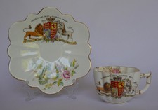 Wileman & Shelley cup & saucer. 1897 - 1899. Commemorative Victoria's reign.