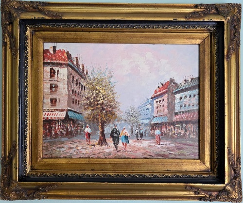 Large vintage paris street - large,
