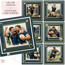6 x Rugby Player Card Toppers
