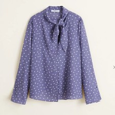MANGO SUIT Blue Polka Dot