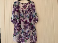 Beach Cover - size 14 - Geri Haliwell at NEXT - Purple Mix - Drawstring Tie