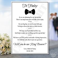 Will you be our Page boy Ring Bearer Wedding Sweet Nephew Brother My Invite Card