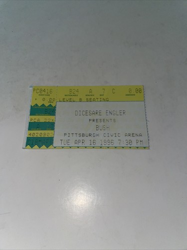 Bush 1996 ticket stub - ticket,