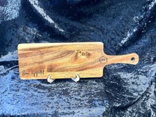 Laser engraved Acacia wood