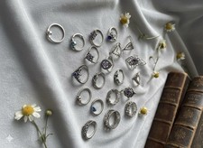 Vintage Rings Mega Bundle Mixed Lot Alloy Zinc Metal