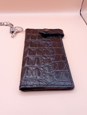 Genuine Leather Mens Chain Long Wallet Trucker Motorcycle Trucker Biker