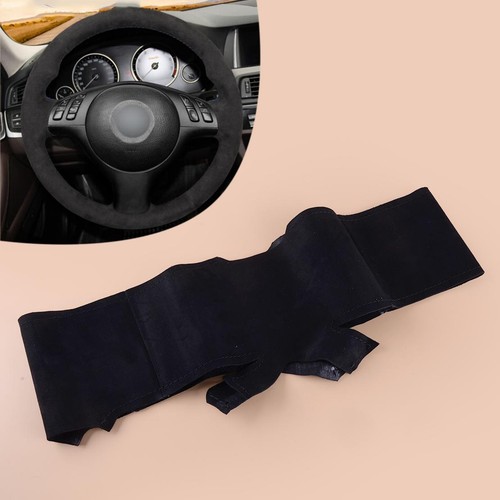 Black alcantara suede steering - black,