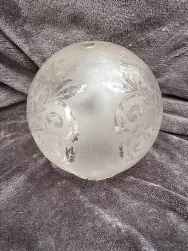 Antique vtg frosted etched - vtg,