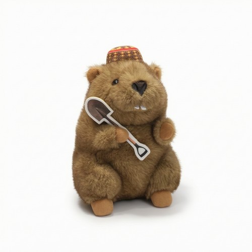 Groundhog stuffed animal with - groundhog,