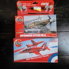 Airfix supermarine spitfire mk1a + Red arrows Hawk