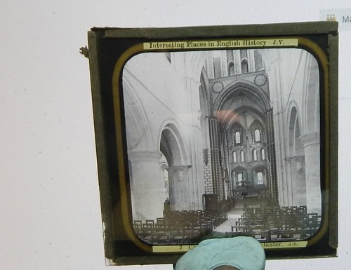 Glass magic lantern slide - lantern,
