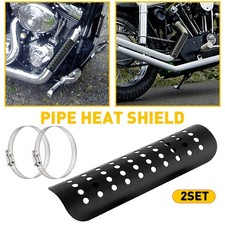 Exhaust Heat Shield Automotive Exhaust Pipe Heat Shield Motorcycle Motorbike 2x