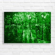 Couple Walking In Park Green