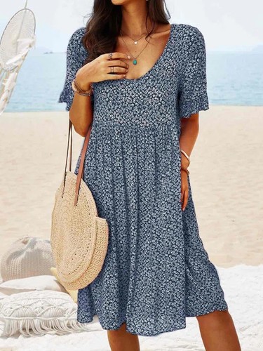 Women floral midi - floral,