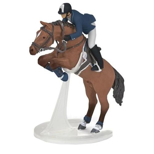 Jumping horse with rider - horse,