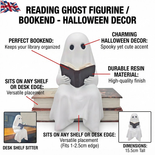 Halloween little ghost reading - halloween,