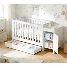 White Baby Cot Teething Rails