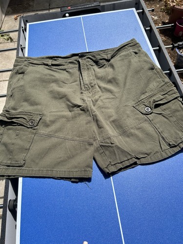 Men green cotton cargo - men's,