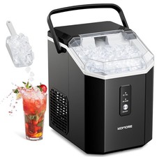 KOMORE Portable Nugget Ice Maker 15kg/Day Machine Self-Cleaning UK