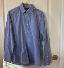 Cedar Wood State Men’s Slim Fit Dress Shirt Size 15.5" Blue