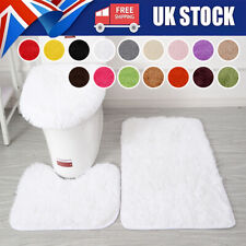 Bathroom Bath Mat Contour Rug Set with Toilet Lid Covers Home Decoration 3 Piece