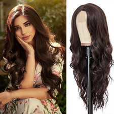 PORSMEER Long Dark Brown Wavy