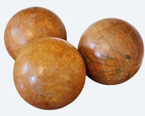 Vintage wooden balls set 3 - wooden,