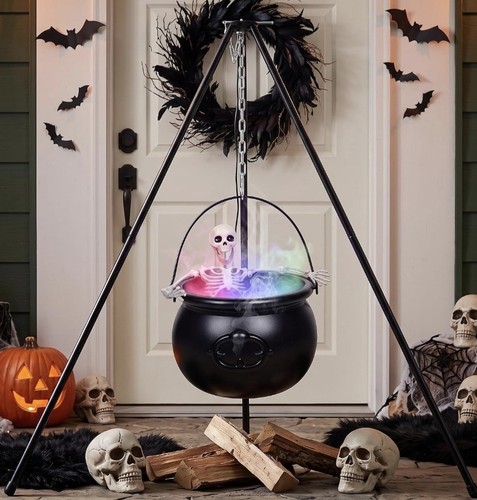 Witches cauldron with - with, fog