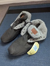 'Toms'  Black Canvas Lace Up Botas Boots Size Mens 13 - New With Tags