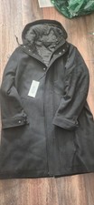 Brand New Men's Designer River Island Wool Hooded Duffle Coat UK Large Rrp £120