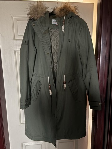 Womens green parka - parka, coat,