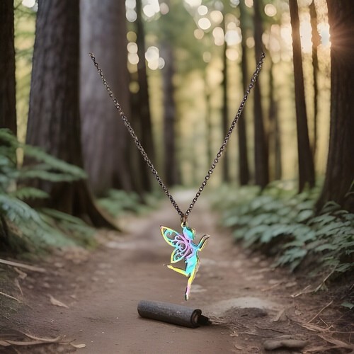 Tinkerbell necklace rainbow - tinkerbell,